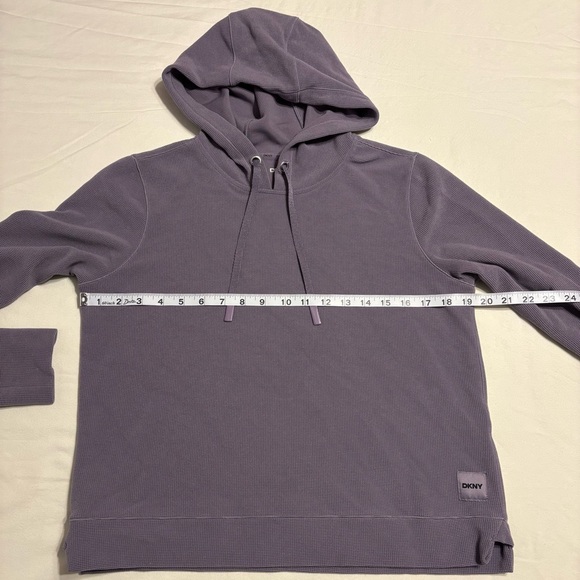 Pink Cat and Jack Fleece Pullover Hoodie and DKNY Waffle Knit Pullover Hoodie - Picture 5 of 11